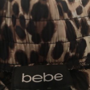 Bebe leopard print drawstring pants